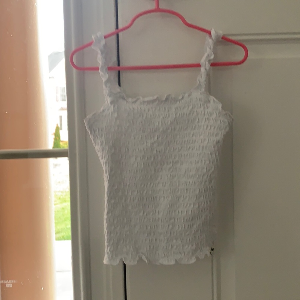 Abercrombie Kids White Frilly Tank